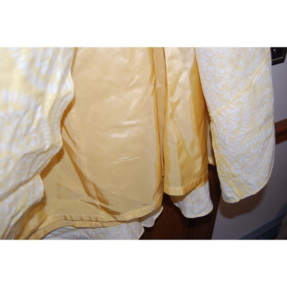 Ann Taylor Loft Yellow Floral Side Zip Skirt Size 10 Lined A-line - Picture 7 of 7